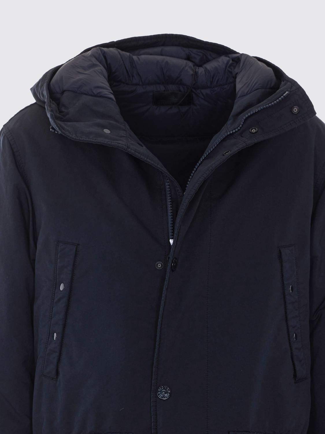 STONE ISLAND COAT: Stone Island Ghost Waterproof Technical Fabric Parka with Hood, Blue - Img 4