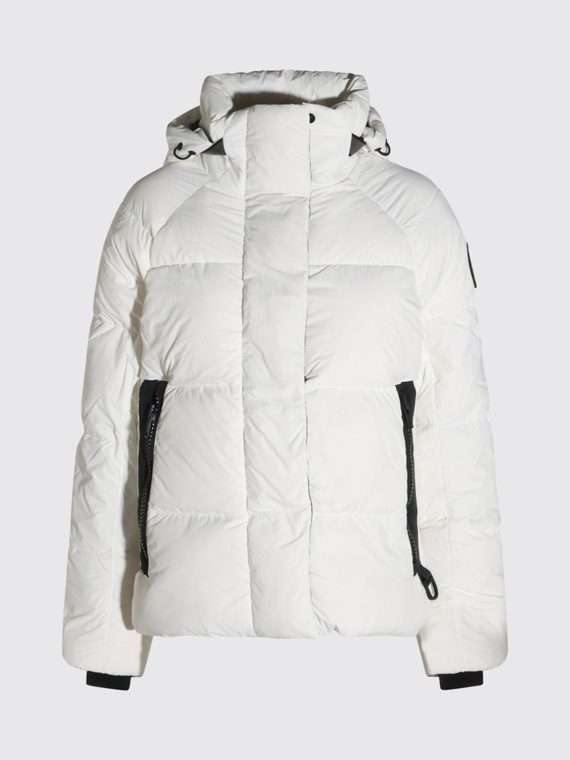 CANADA GOOSE JACKE: Kurze Canada Goose Daunenjacke aus gestepptem Funktionsstoff mit Kapuze, Weiß - Img 2