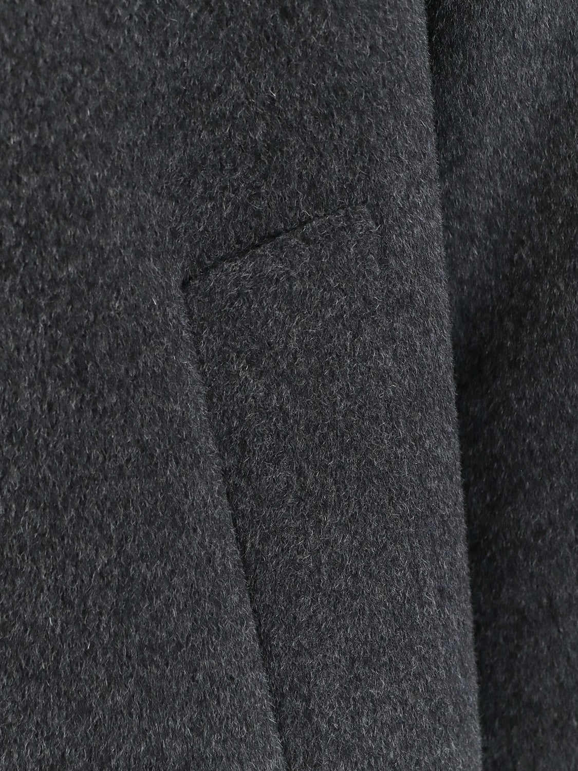ASPESI CAPPOTTO: Cappotto monopetto Aspesi al ginocchio in pura lana con chiusura a scomparsa, Antracite - Img 4