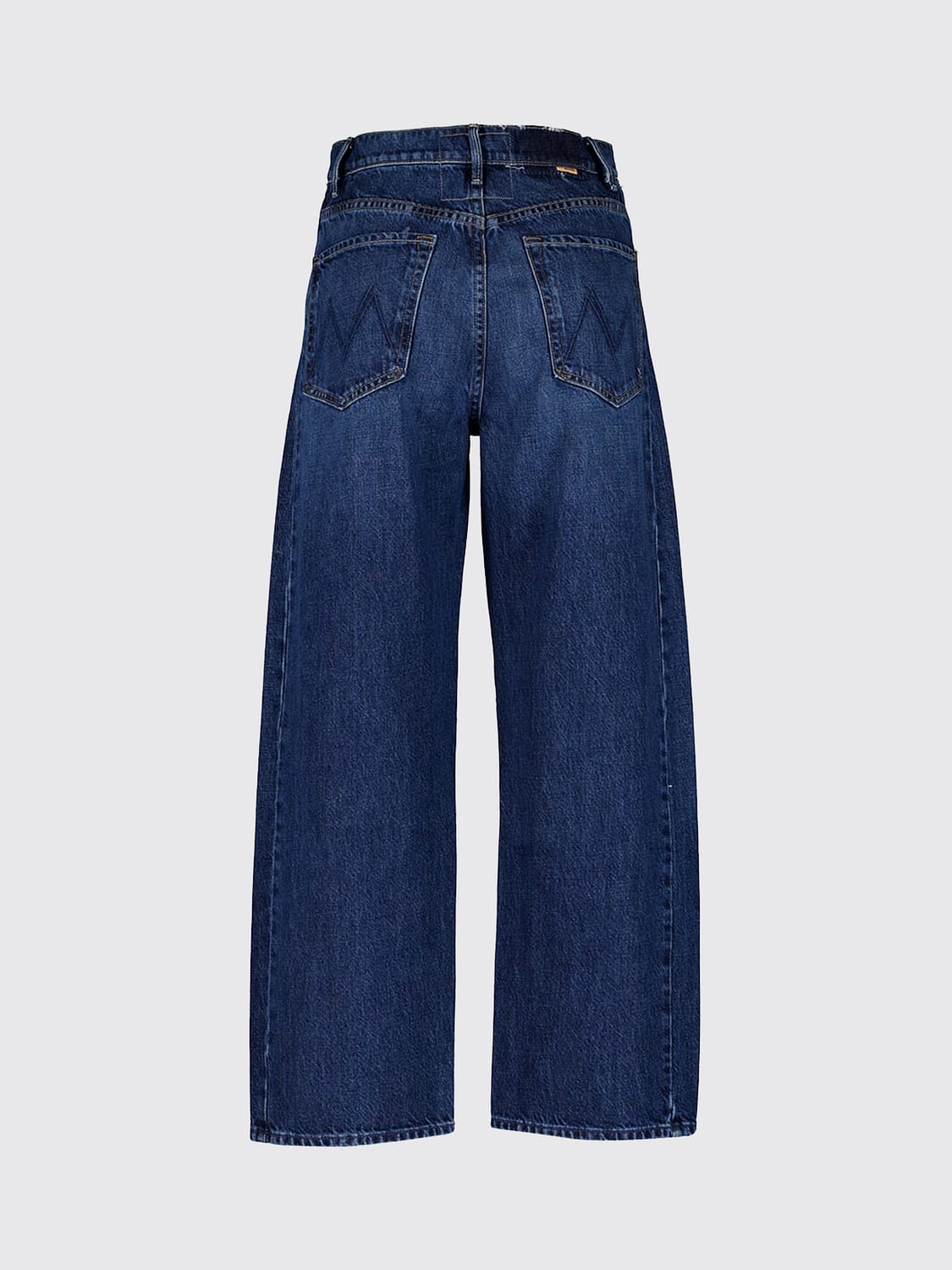 MOTHER JEANS: Mother The Half Pipe Ankle High-Waist Cropped Baggy Jeans aus Baumwoll-Denim, Blau - Img 3