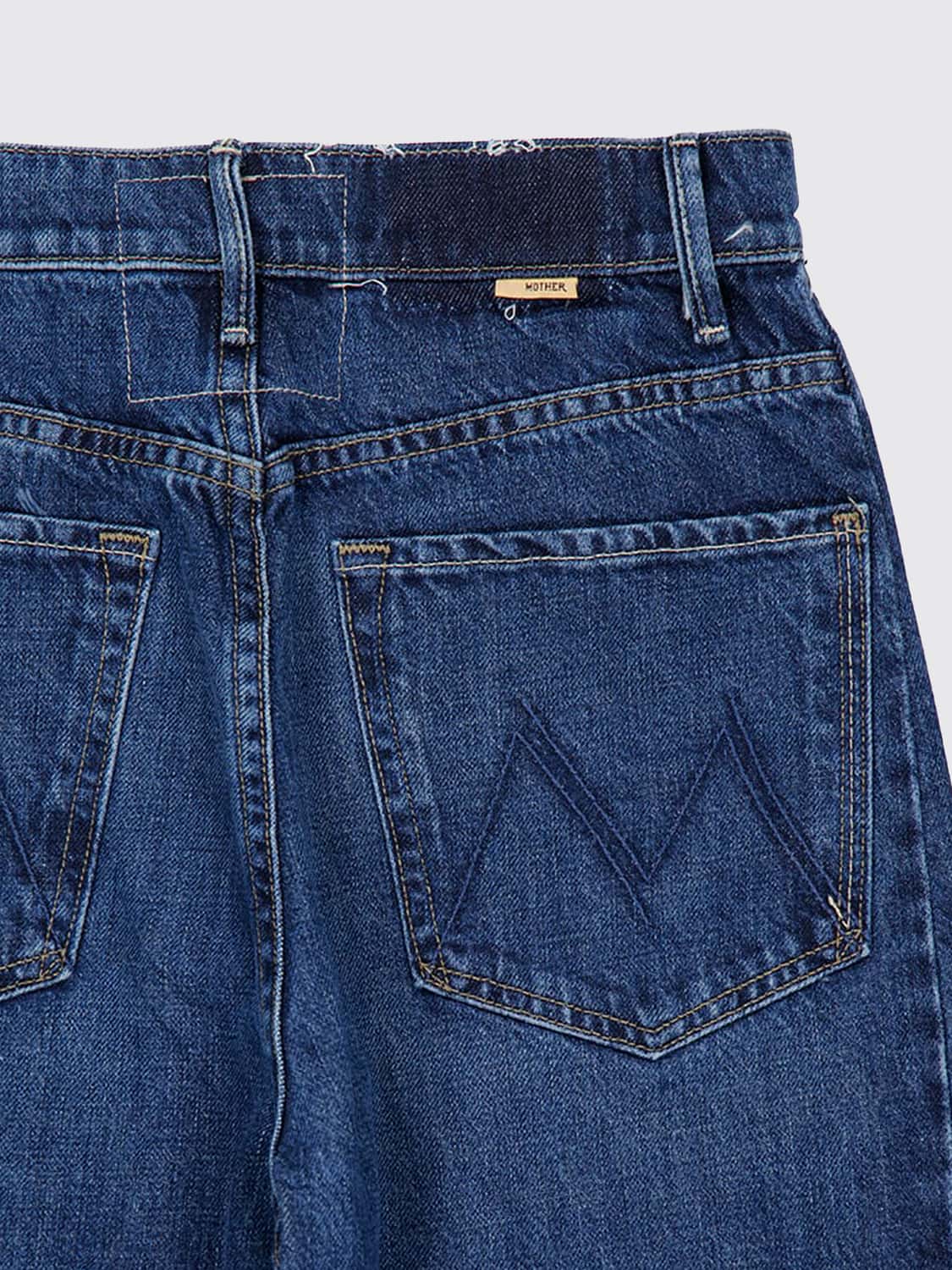 MOTHER JEANS: Mother The Half Pipe Ankle High-Waist Cropped Baggy Jeans aus Baumwoll-Denim, Blau - Img 4