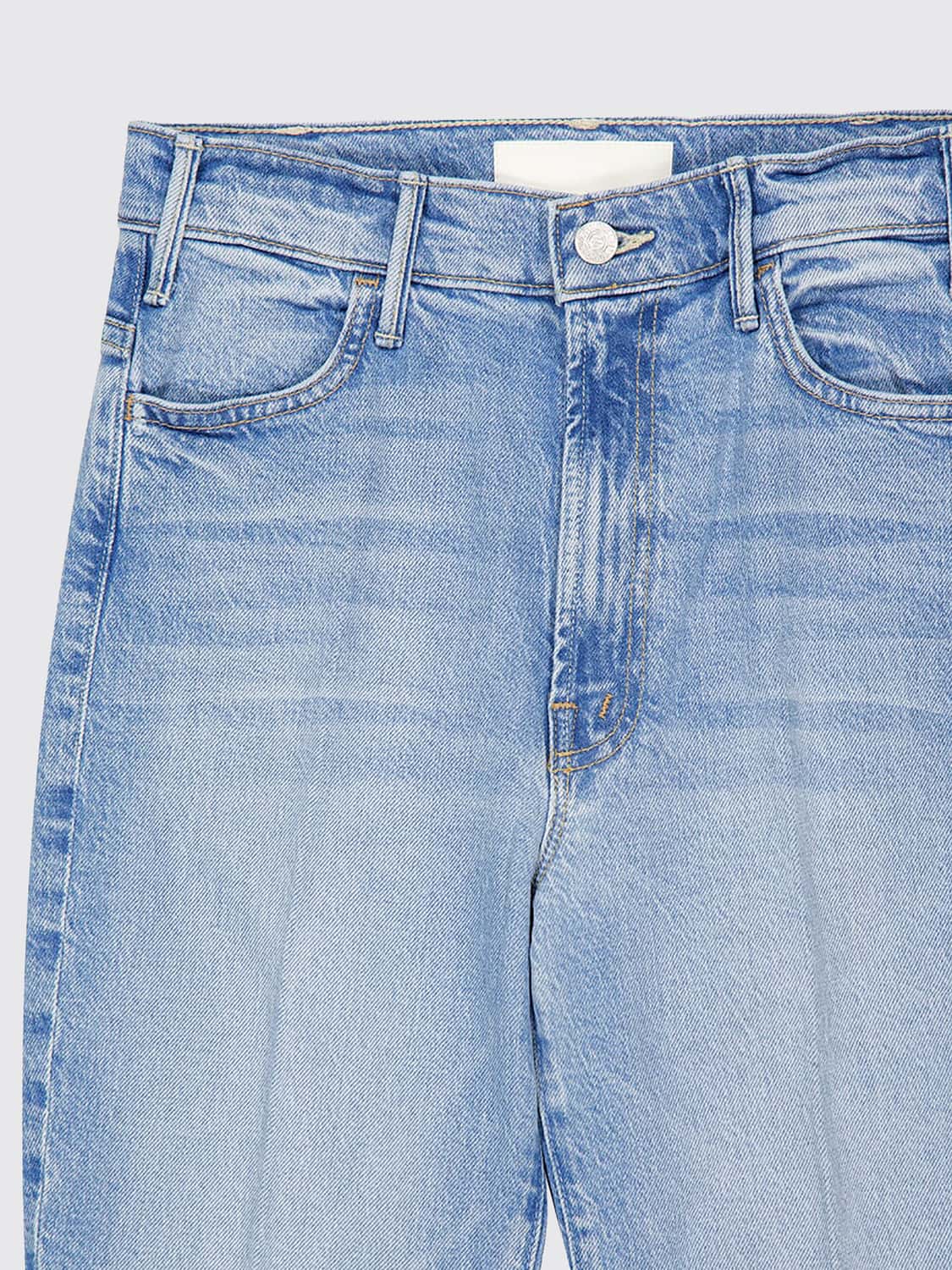 MOTHER JEANS: Mother The Hustler Ankle Fray High-Waist Cropped Flared Jeans, Blau - Img 4