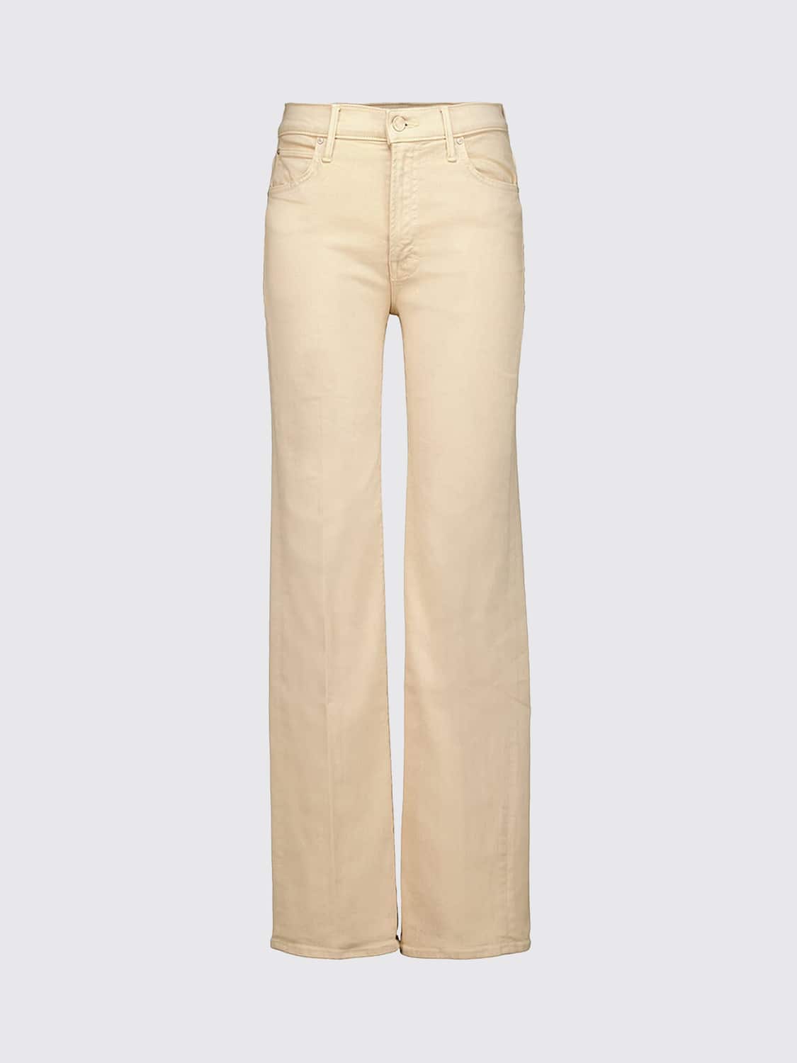 MOTHER JEANS: Mother High-Waist Straight-Leg Jeans aus beigem Baumwoll-Denim, Beige - Img 2