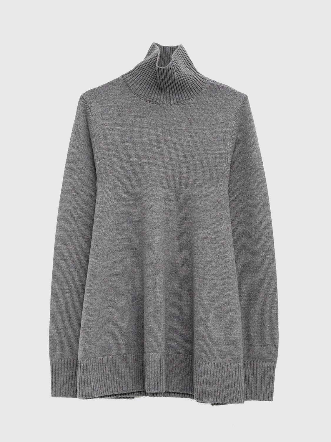 TOTEME MAGLIA: Dolcevita TOTEME relaxed fit in pura lana con maniche lunghe, Grigio - Img 2
