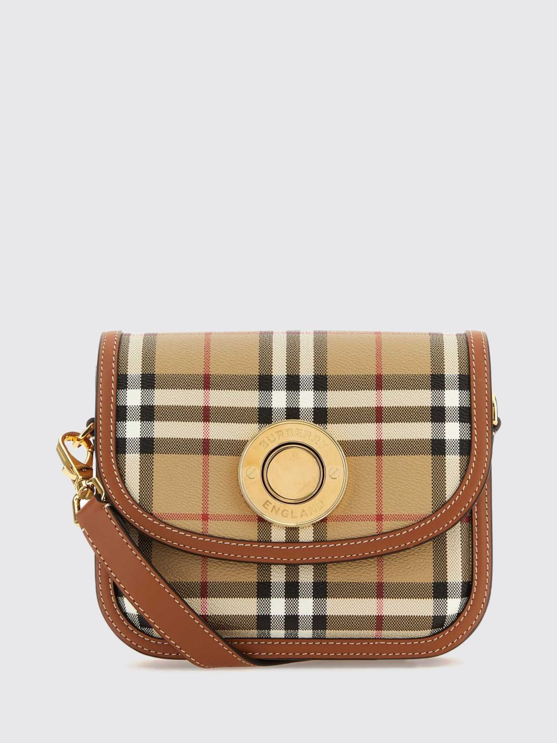 BURBERRY BORSA A SPALLA: Borsa a spalla donna Burberry, Beige - Img 1