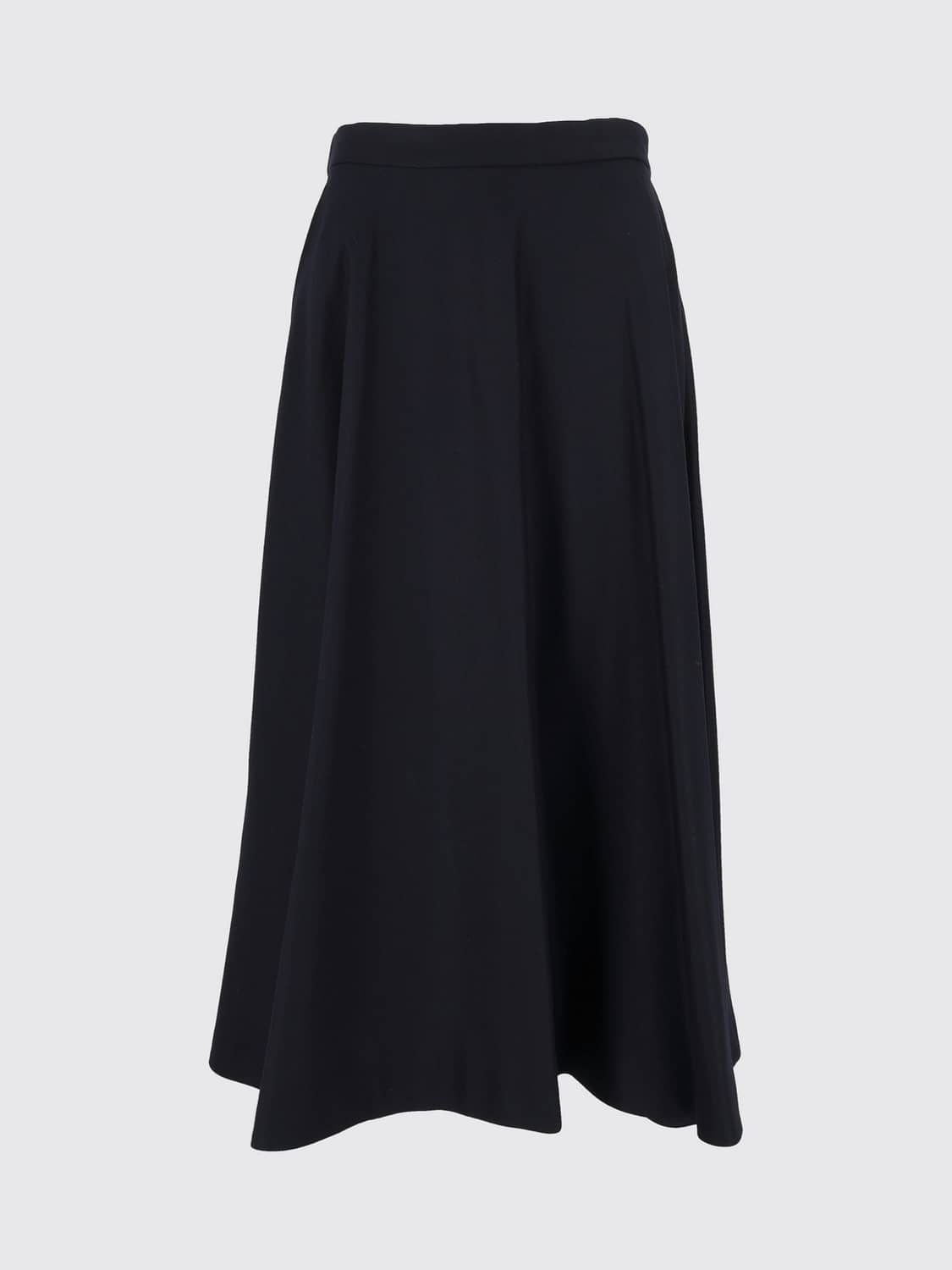 'S MAX MARA GONNA: Gonna midi a ruota 'S Max Mara in lana vergine stretch a vita alta, Blue - Img 2