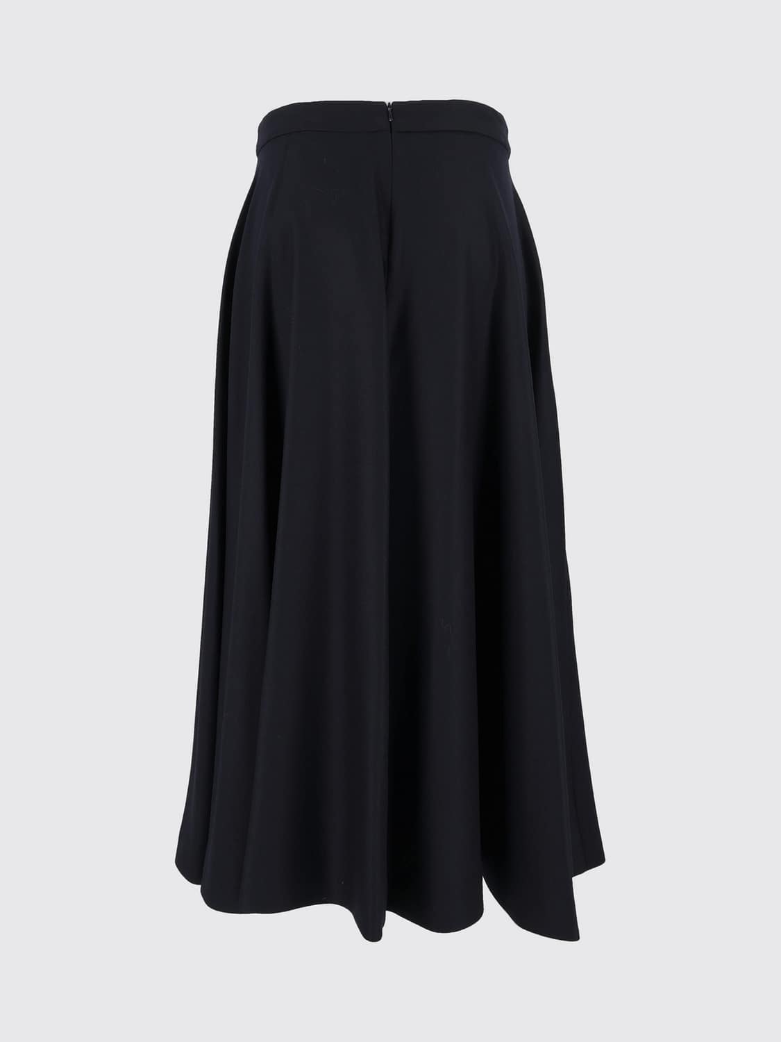 'S MAX MARA GONNA: Gonna midi a ruota 'S Max Mara in lana vergine stretch a vita alta, Blue - Img 3
