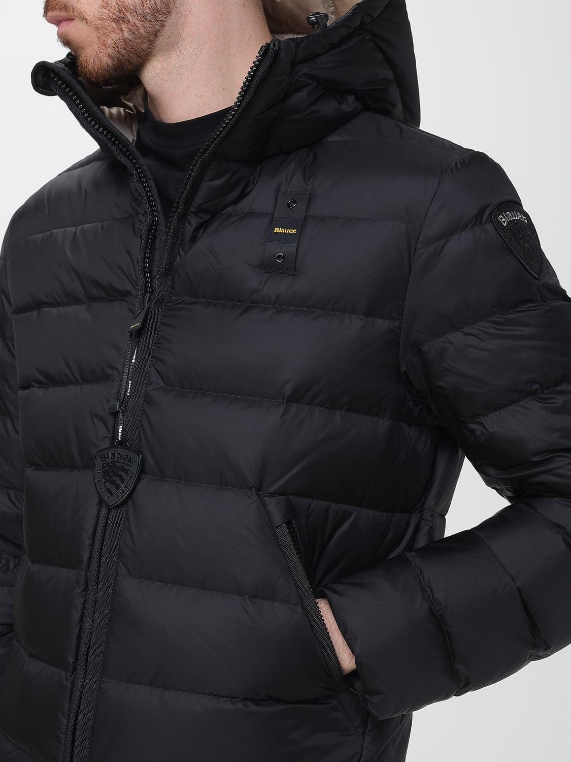 BLAUER JACKET: Jacket men Blauer, Black - Img 4