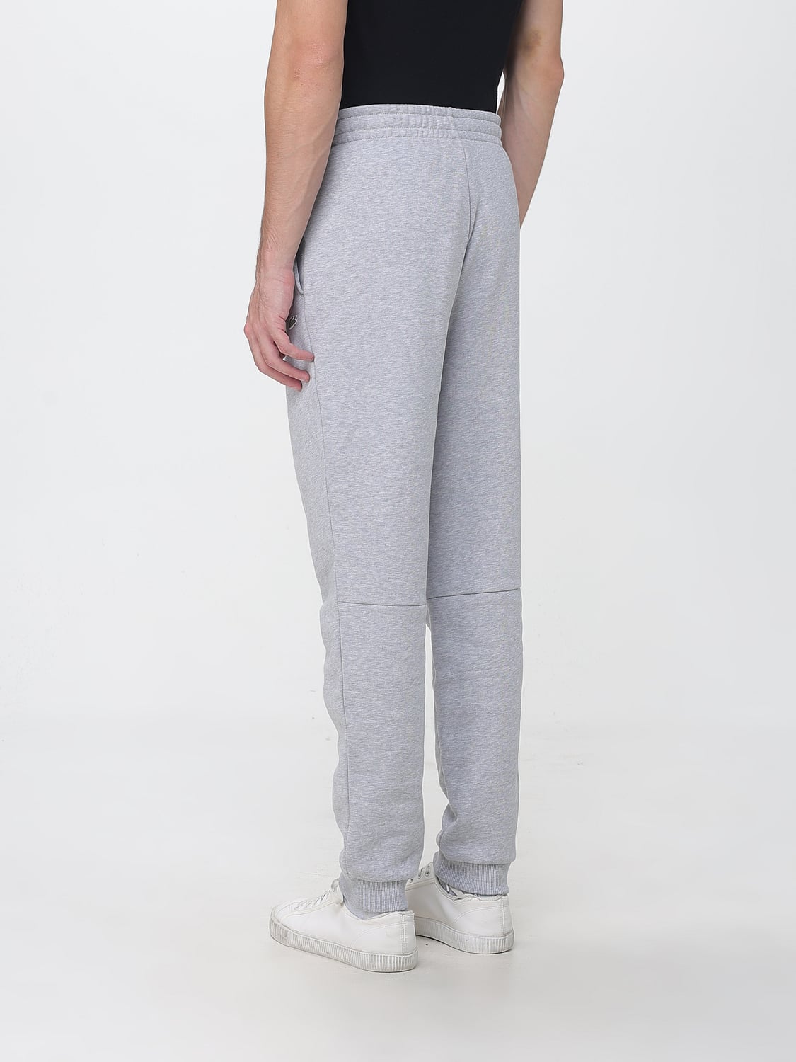 LACOSTE PANTS: Jersey Jogging Trousers Lacoste with Elasticated Waist and Cuffs, Grey - Img 2