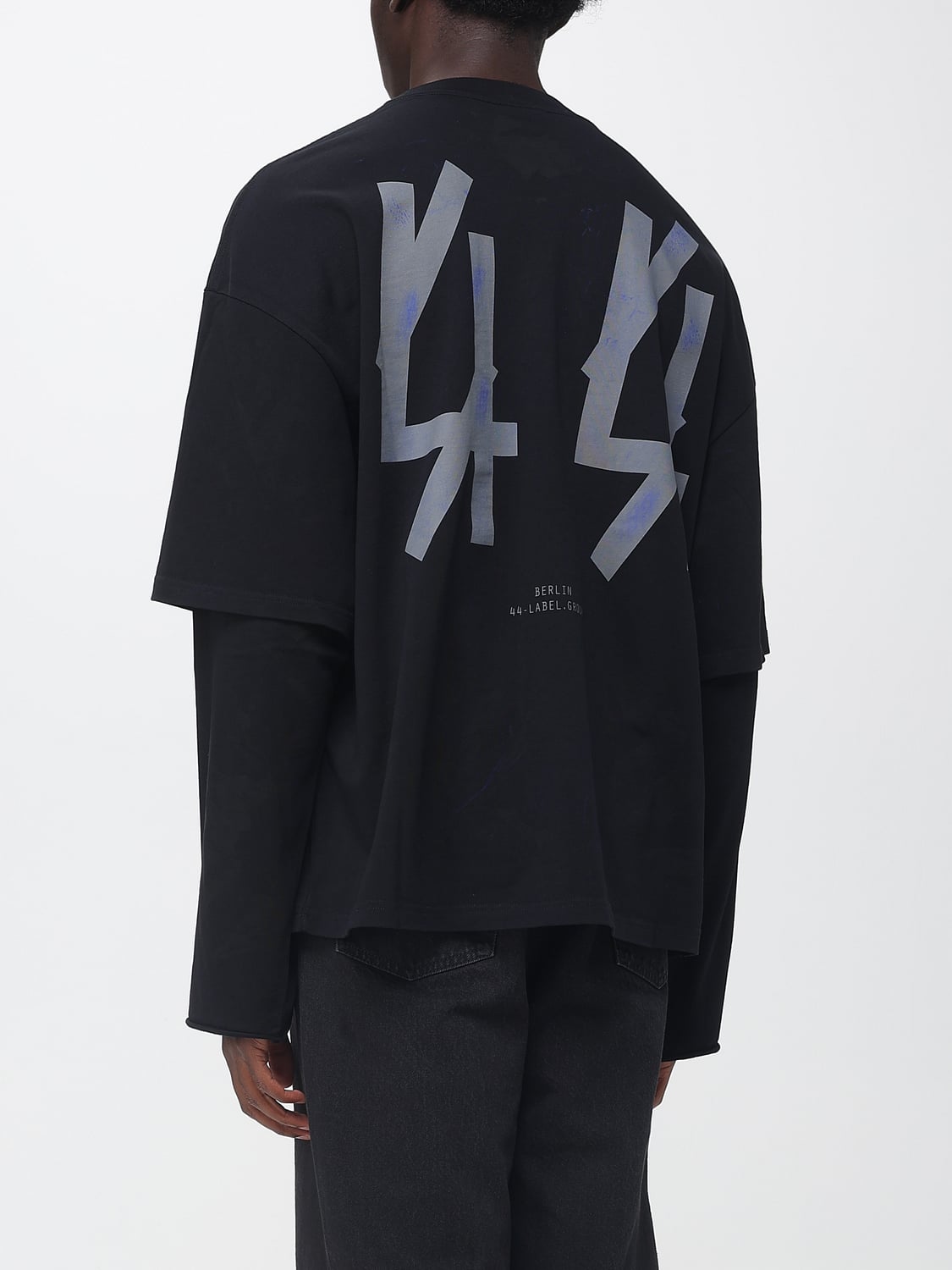 44 LABEL GROUP 스웨트셔츠: 스웨트셔츠 남성 44 Label Group, 블랙 - Img 2