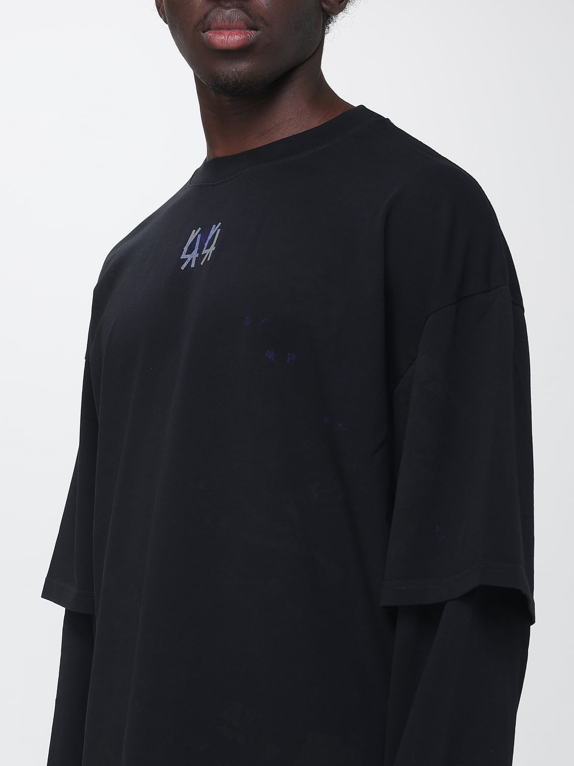 44 LABEL GROUP 스웨트셔츠: 스웨트셔츠 남성 44 Label Group, 블랙 - Img 3