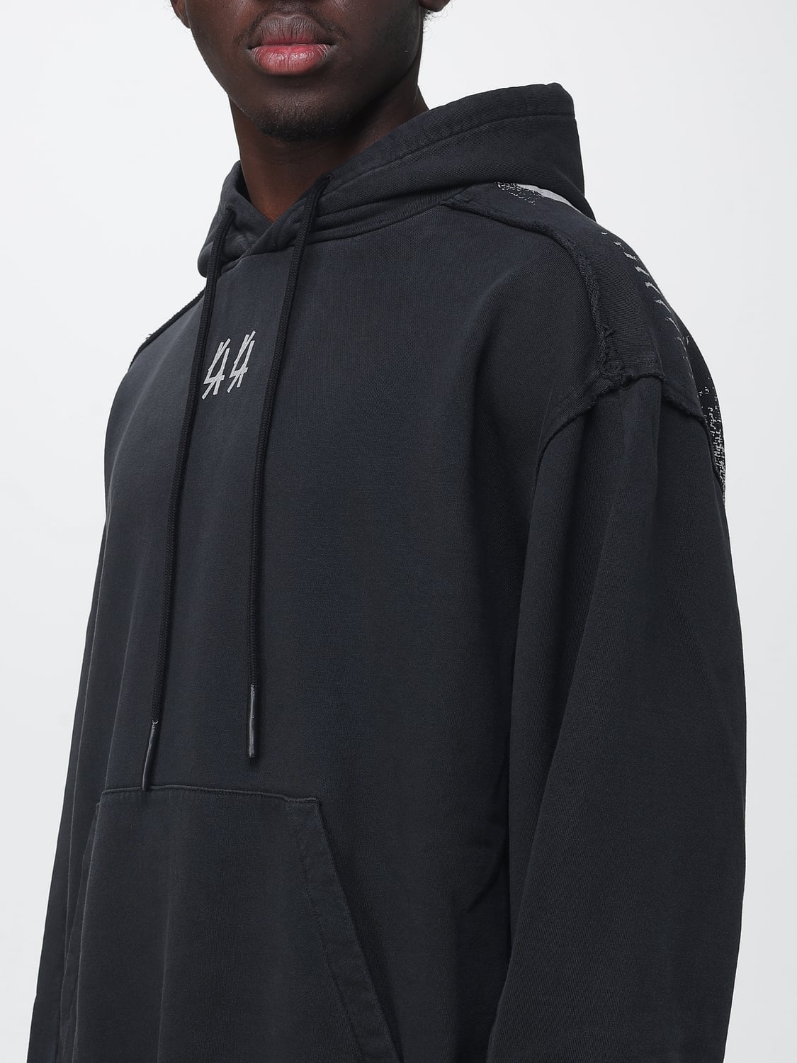 44 LABEL GROUP SWEATSHIRT: Sweatshirt homme 44 Label Group, Noir - Img 3