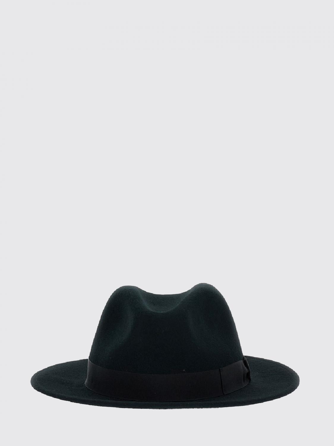 BORSALINO GORRO: Sombrero Panamá de Borsalino en fieltro de lana con ala ancha, Negro - Img 1