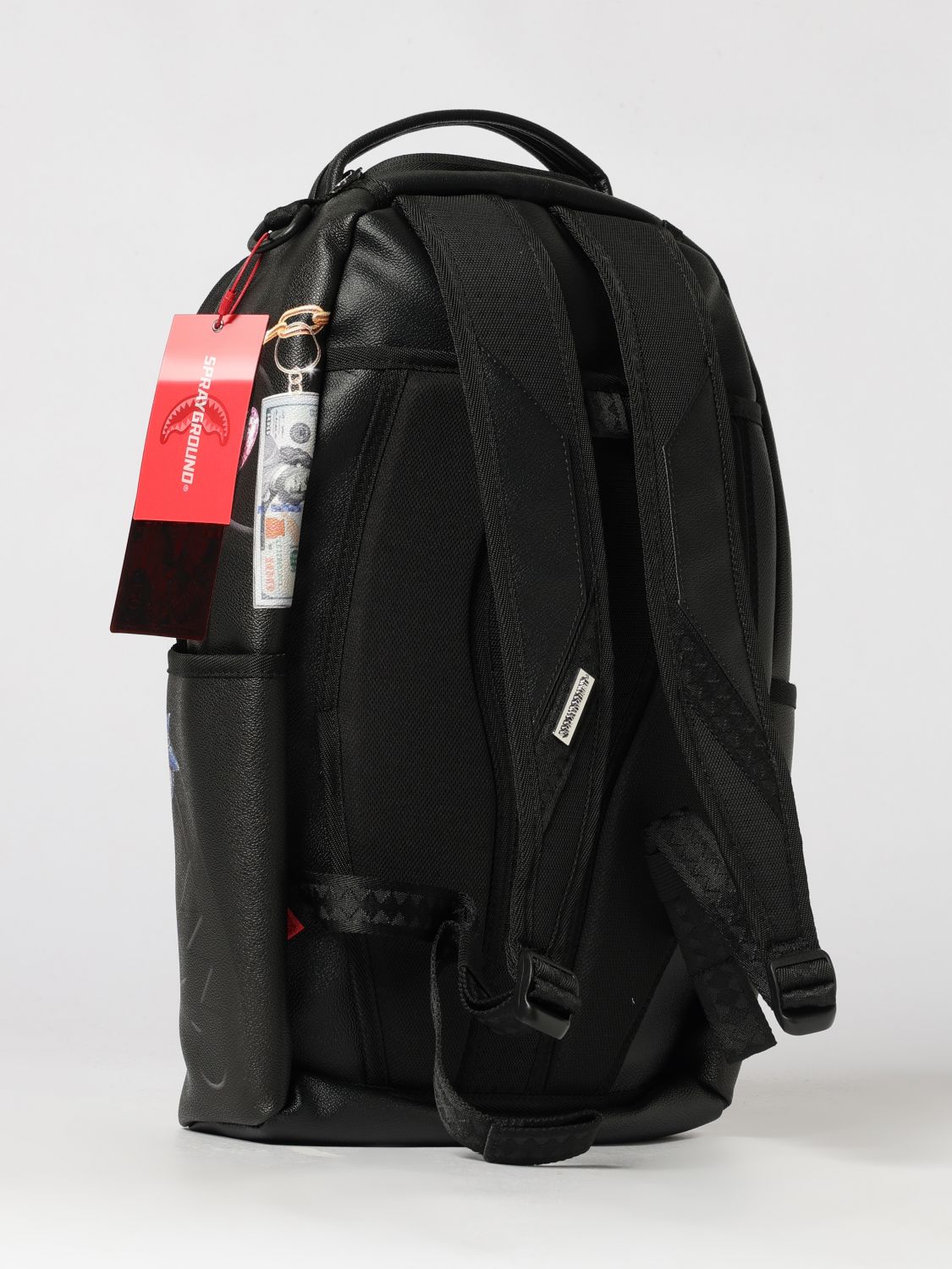 SPRAYGROUND 백팩: SPRAYGROUND Printed Hanging Stuff 그래픽 프린트 코팅 면 백팩, 블랙 - Img 2