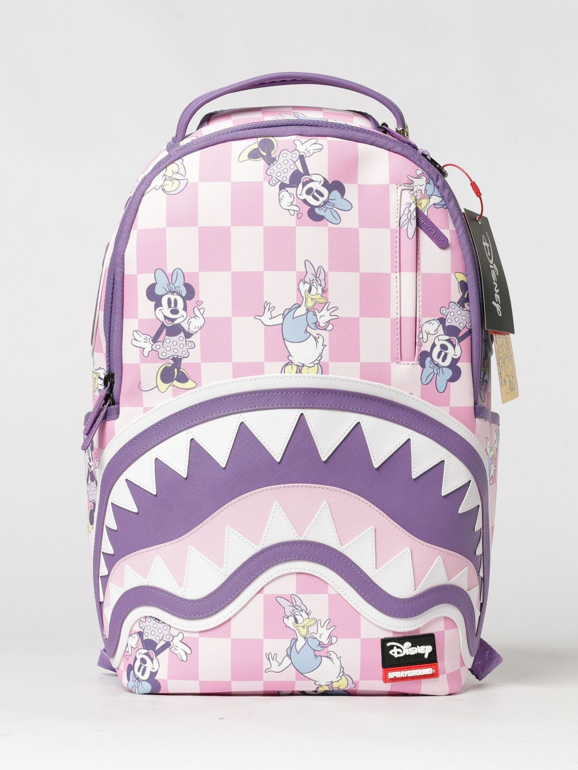 SPRAYGROUND 백팩: SPRAYGROUND 디즈니 체커보드 프린트 백팩 (내부 노트북 포켓 포함), 멀티컬러 - Img 1