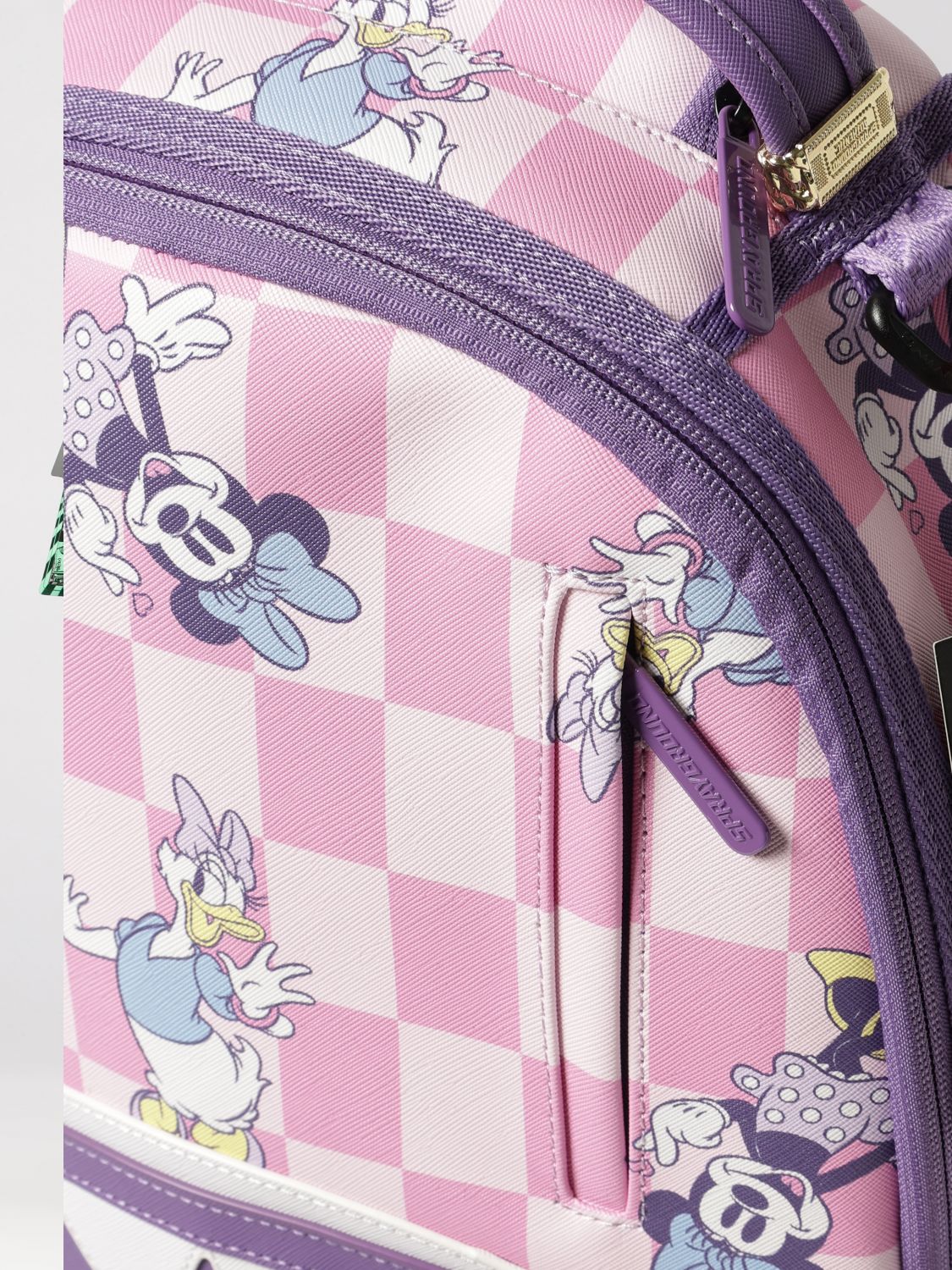 SPRAYGROUND 백팩: SPRAYGROUND 디즈니 체커보드 프린트 백팩 (내부 노트북 포켓 포함), 멀티컬러 - Img 3