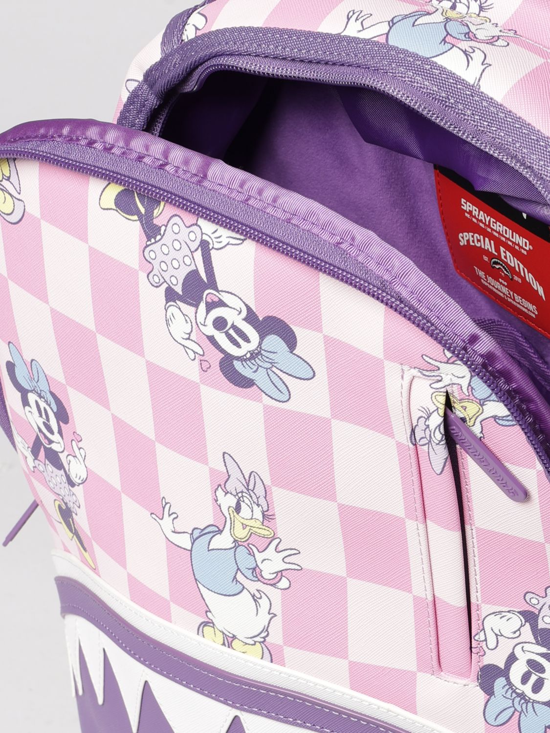 SPRAYGROUND 백팩: SPRAYGROUND 디즈니 체커보드 프린트 백팩 (내부 노트북 포켓 포함), 멀티컬러 - Img 4
