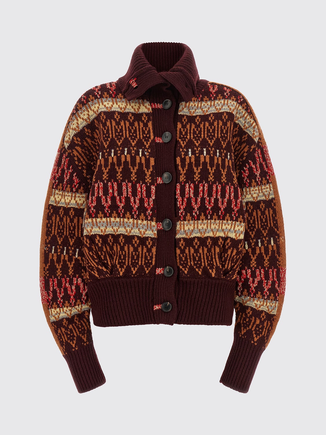 DRIES VAN NOTEN PULL: Pull femme Dries Van Noten, Bordeaux - Img 2