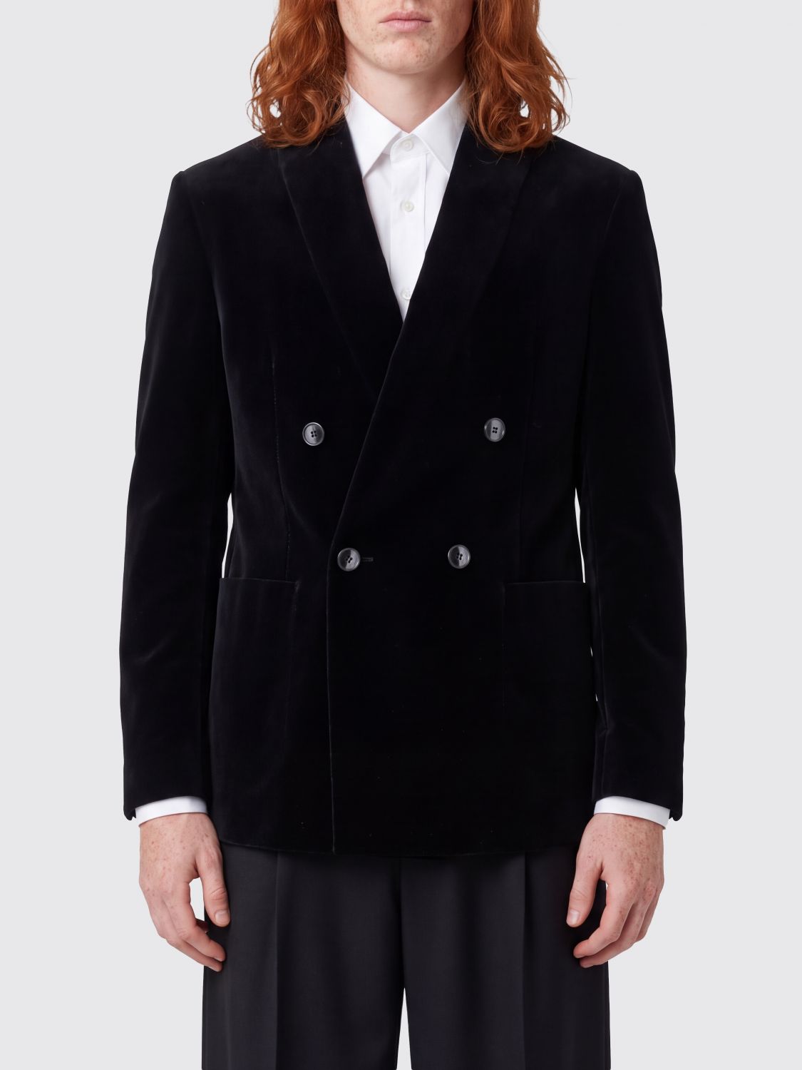 GIORGIO ARMANI JACKET: Jacket men Giorgio Armani, Black - Img 1