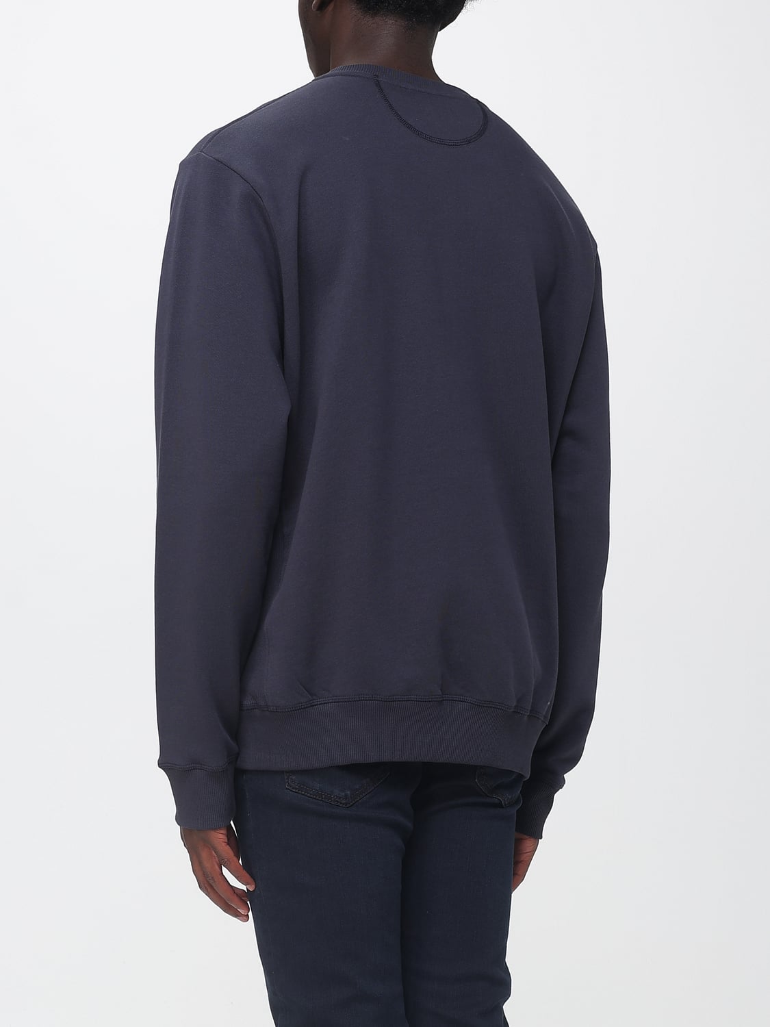 LA MARTINA SWEATSHIRT: La Martina Turtleneck Zip-Up Sweatshirt with Contrast Logo in Cotton, Blue - Img 2