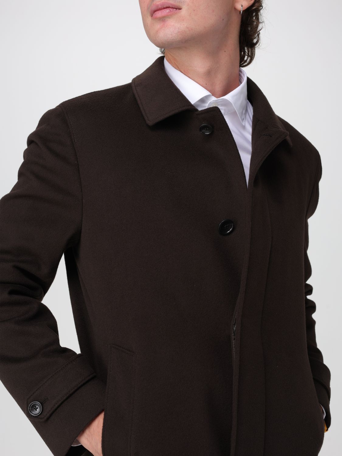 TAGLIATORE COAT: Coat men Tagliatore, Brown - Img 4