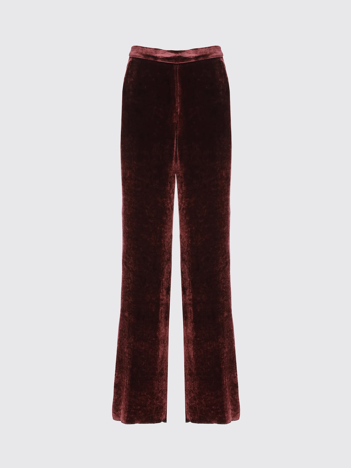 ETRO HOSE: Palazzo-Hose Etro aus Seidenmischung mit Ethno-Print und hoher Taille, Burgunderrot - Img 4