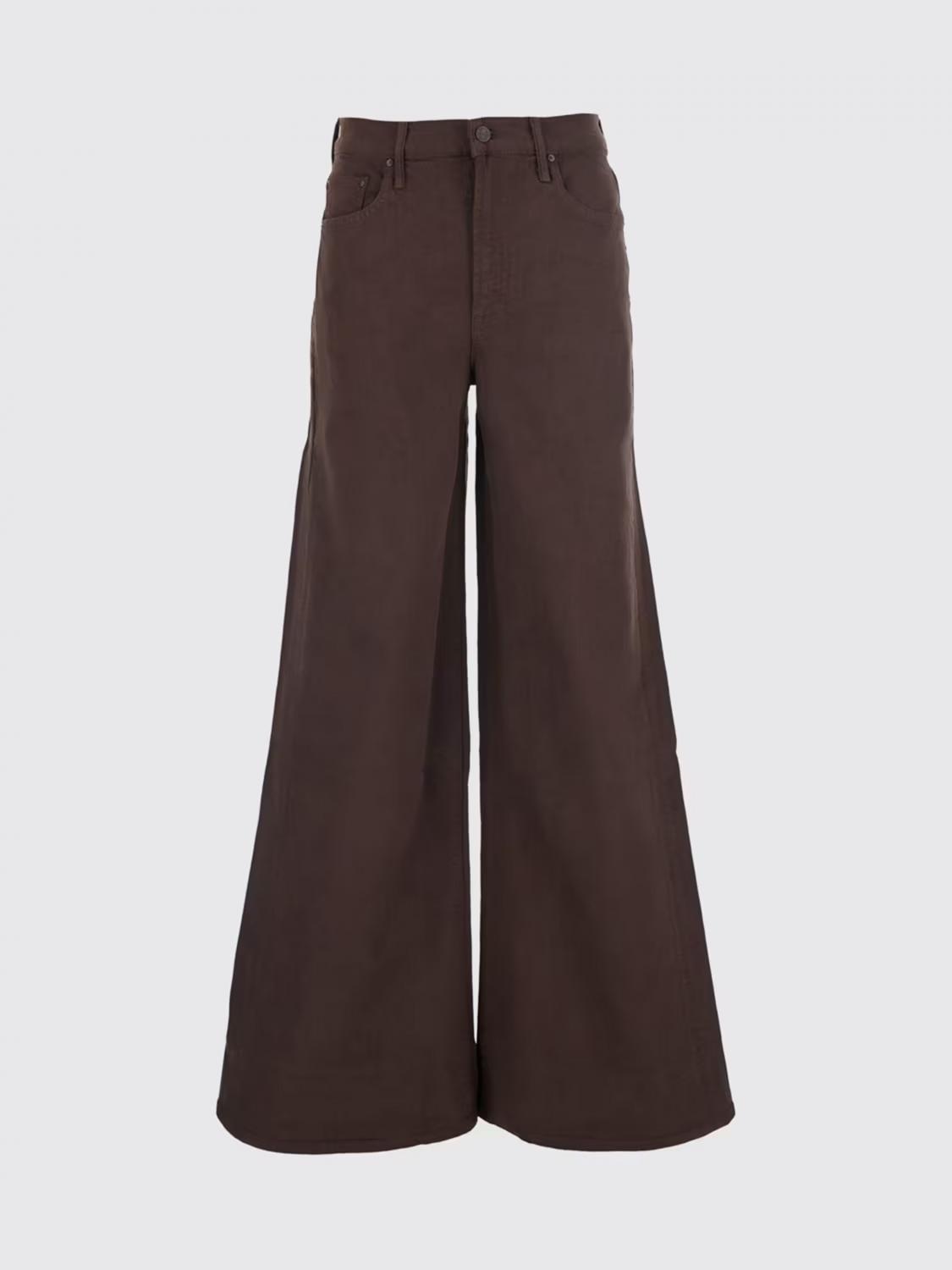 MOTHER JEANS: Mother Sidestepper Twist Sneak hochgeschnittene Schlagjeans aus Denim, Braun - Img 2