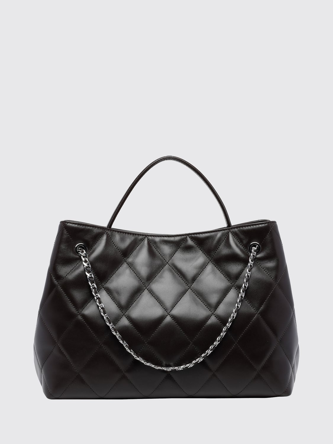 TORY BURCH 숄더백: TORY BURCH Fleming 마틀라세 가죽 숄더백, 더블 T 로고 포함, 브라운 - Img 2
