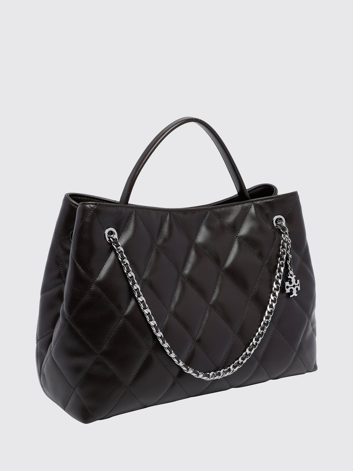 TORY BURCH 숄더백: TORY BURCH Fleming 마틀라세 가죽 숄더백, 더블 T 로고 포함, 브라운 - Img 3