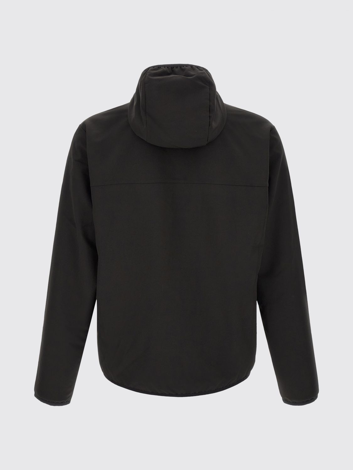 BOSS JACKET: Boss Lightweight Stretch Technical Fabric Hooded Jacket with Embroidered Logo, Black - Img 3