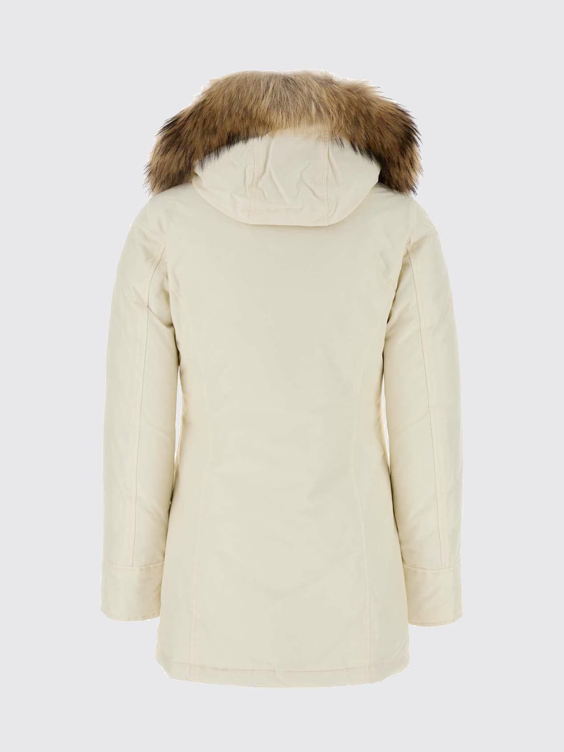 WOOLRICH ABRIGO: Parka Arctic Woolrich de corte slim con capucha de shearling, Leche - Img 3