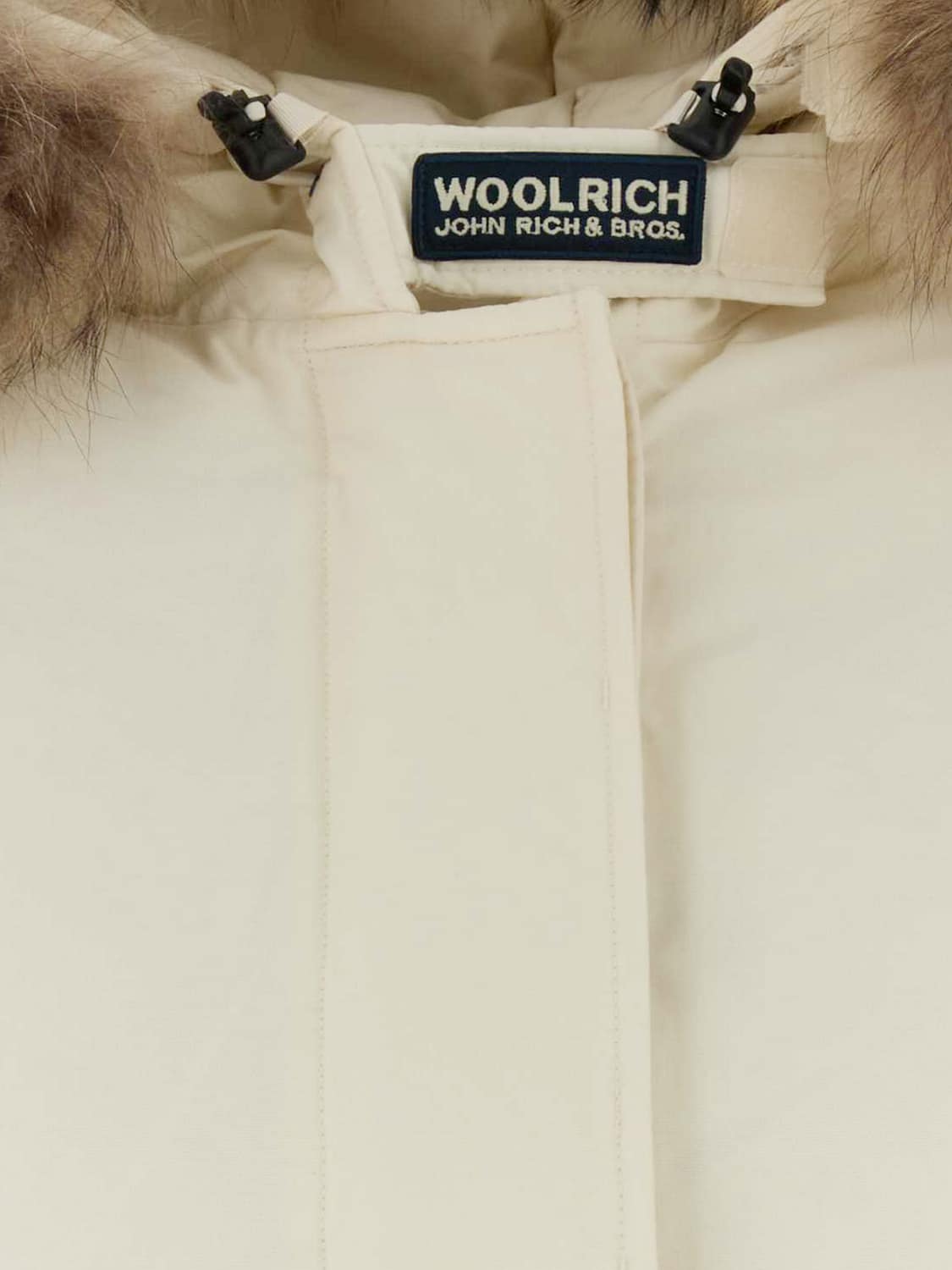 WOOLRICH ABRIGO: Parka Arctic Woolrich de corte slim con capucha de shearling, Leche - Img 4