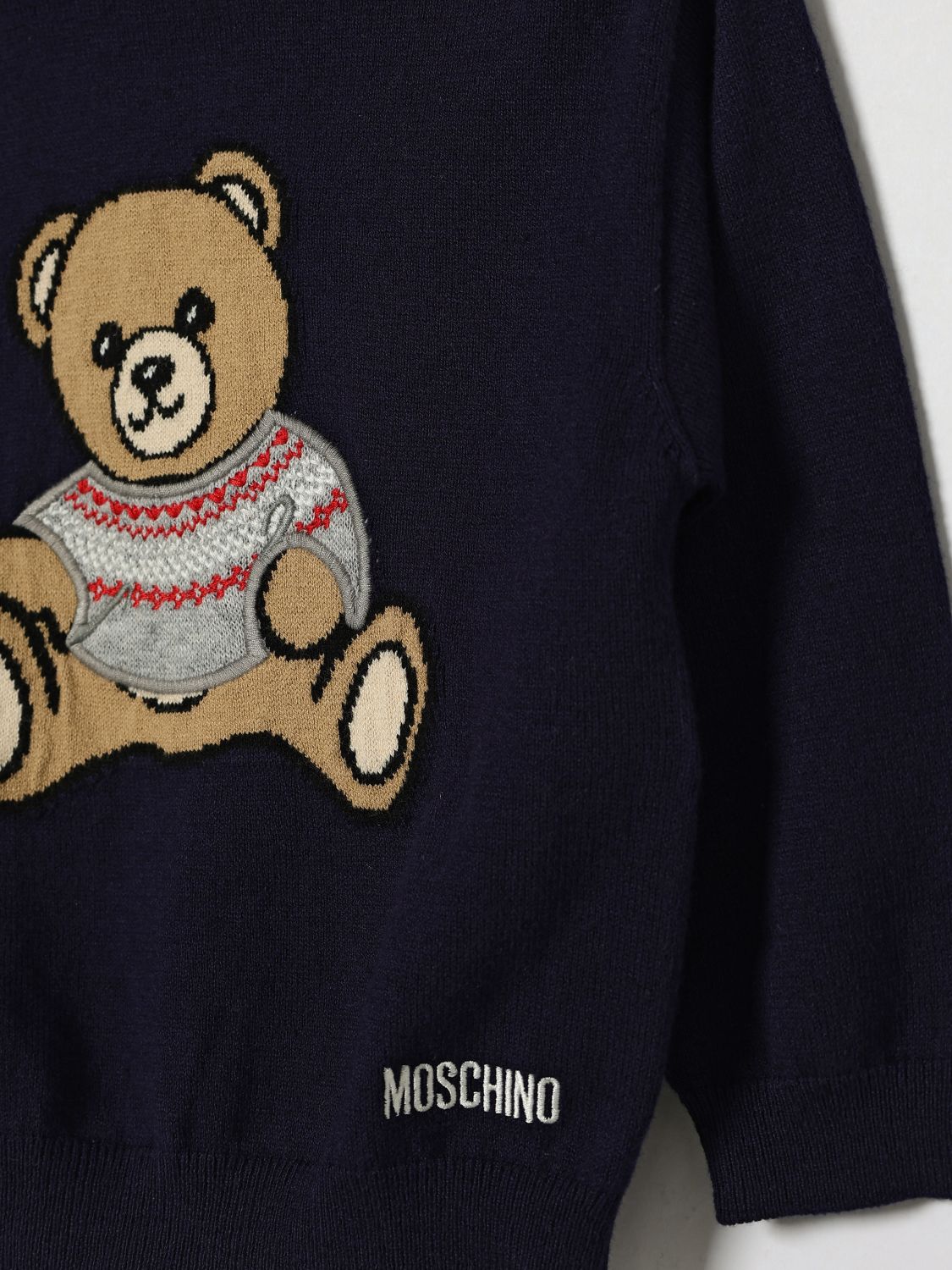 MOSCHINO PULL: Pull enfant Moschino, Bleu Marine - Img 3