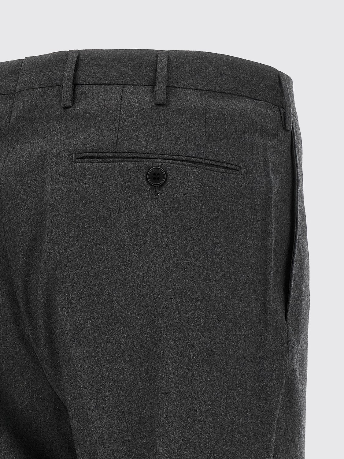 INCOTEX HOSE: Slim Fit Anzughose von Incotex aus Stretch-Schurwolle mit Bundfalte, Grau - Img 4