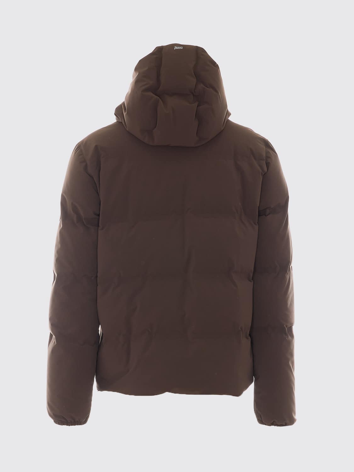 HERNO JACKET: Herno Quilted Water-Repellent Stretch Nylon Hooded Down Jacket, Brown - Img 3