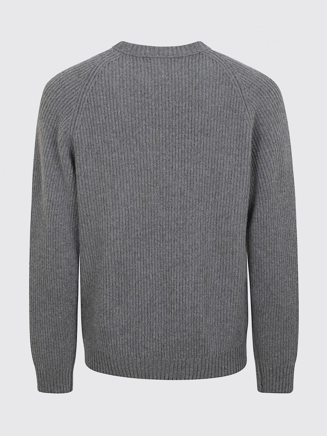 FILSON PULLOVER: Filson langärmliger Woll-Rollkragenpullover mit Knopfverschluss und Rippbündchen, Grau - Img 3