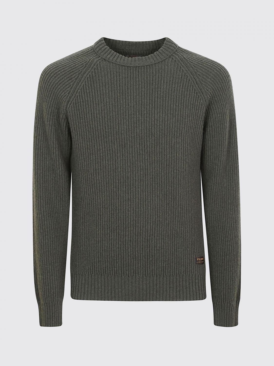 FILSON PULLOVER: Filson langärmliger Woll-Rollkragenpullover mit Knopfverschluss und Rippbündchen, Sauergrün - Img 2