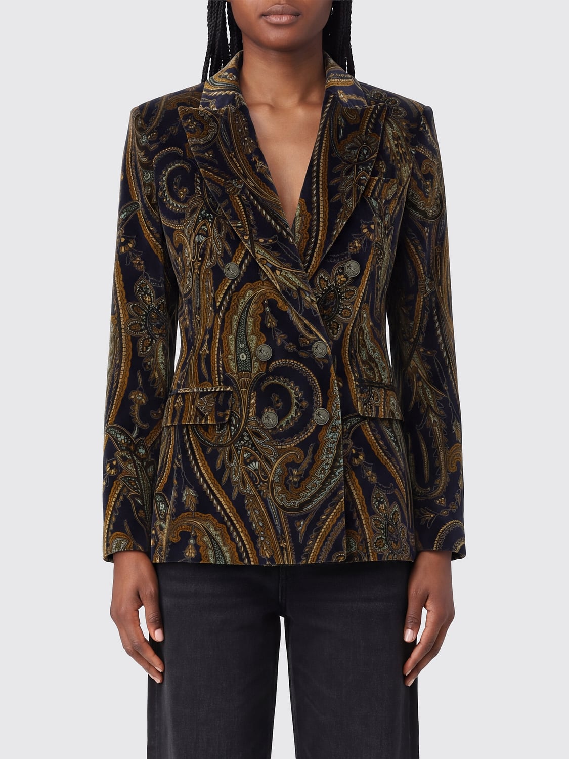 ETRO JACKET: Jacket woman Etro, Blue - Img 1