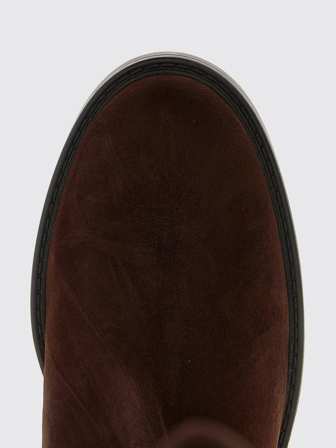 STUART WEITZMAN ブーツ: STUART WEITZMAN スエード&ギャバジン オーバーニーブーツ, ブラウン - Img 4