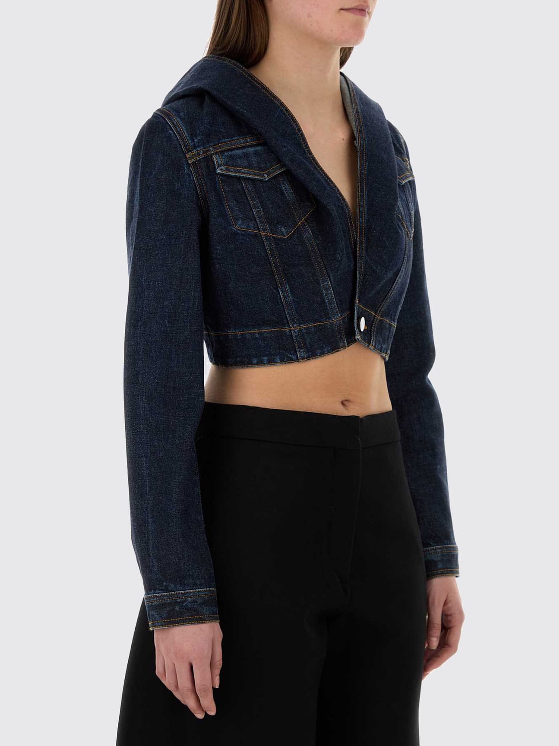ALAÏA CHAQUETA: Chaqueta mujer AlaÏa, Azul Oscuro - Img 1