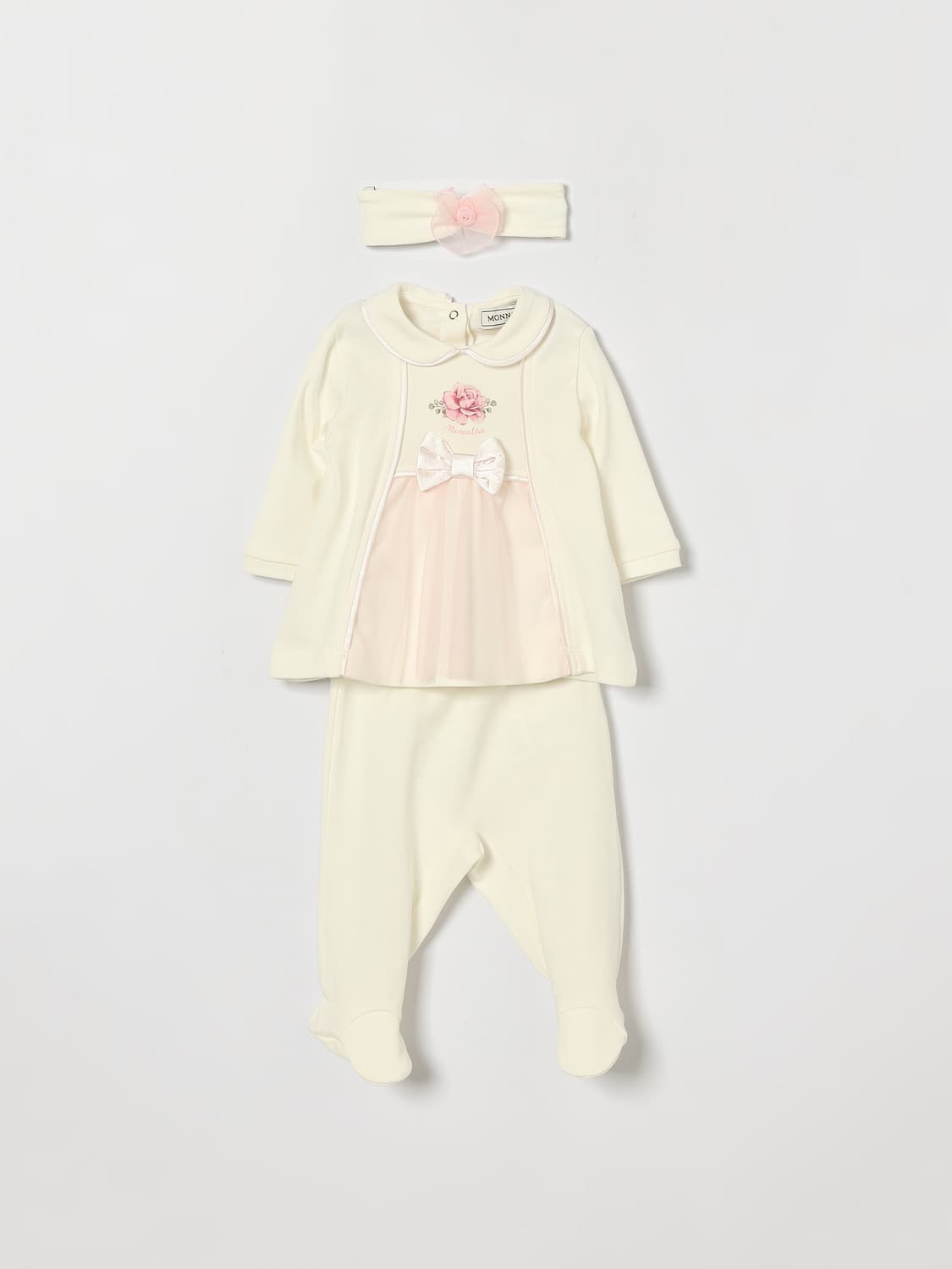 MONNALISA ENSEMBLE: Ensemble enfant Monnalisa, Jaune Crème - Img 1
