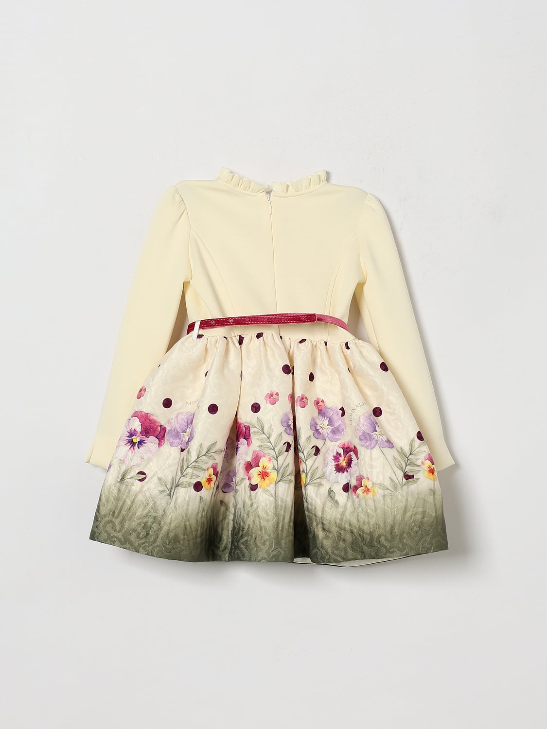 MONNALISA KLEID: Kleid kinder Monnalisa, Yellow Cream - Img 2