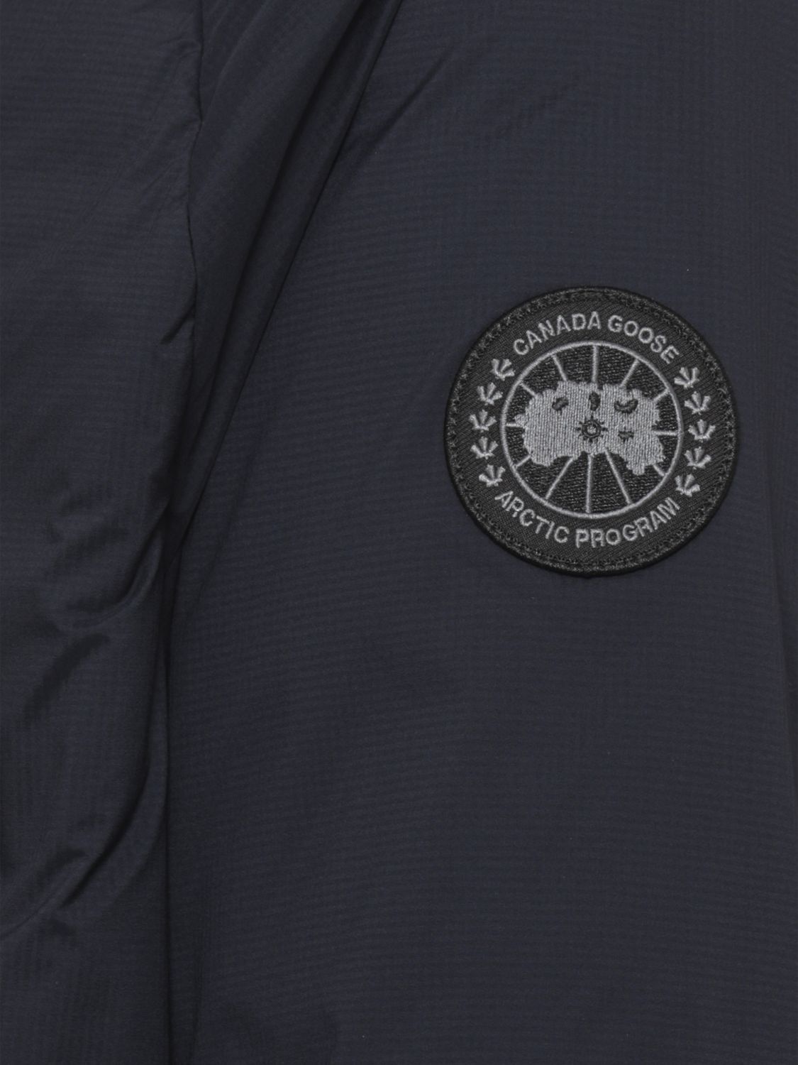 CANADA GOOSE VESTE: Doudoune Lodge Canada Goose déperlante avec col classique et logo, Bleu Marine - Img 4