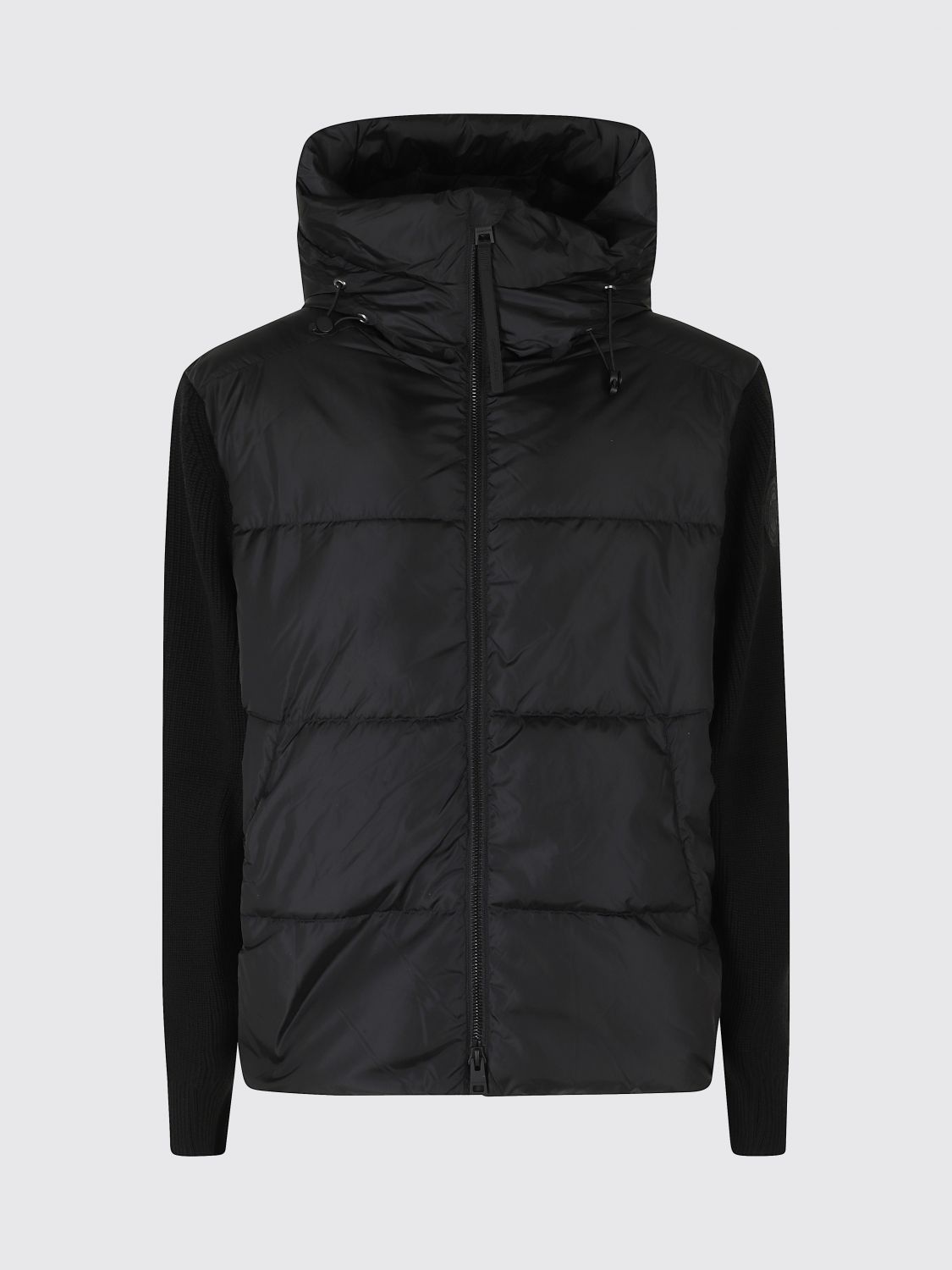 CANADA GOOSE JACKET: Hooded Quilted Merino Wool Blend Down Jacket Canada Goose, Black - Img 2