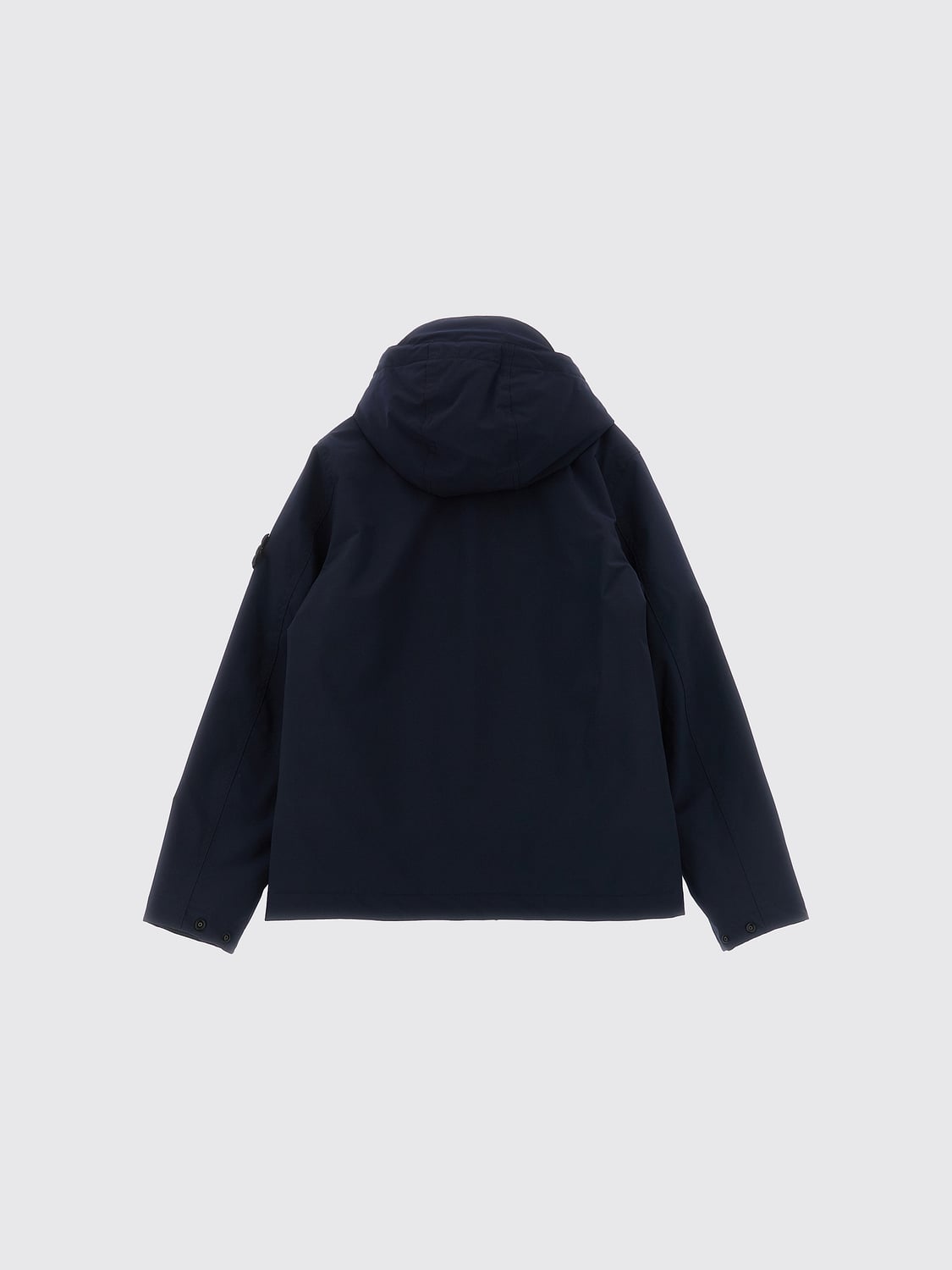 STONE ISLAND JUNIOR JACKE: Leichte Kapuzenjacke für Jungen Stone Island Junior mit Compass-Logo, Blau - Img 2