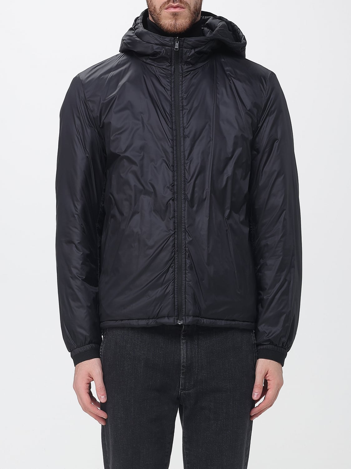 WOOLRICH 재킷: WOOLRICH 드로스트링 후드 폴리에스터 윈드브레이커 재킷, 블랙 - Img 5