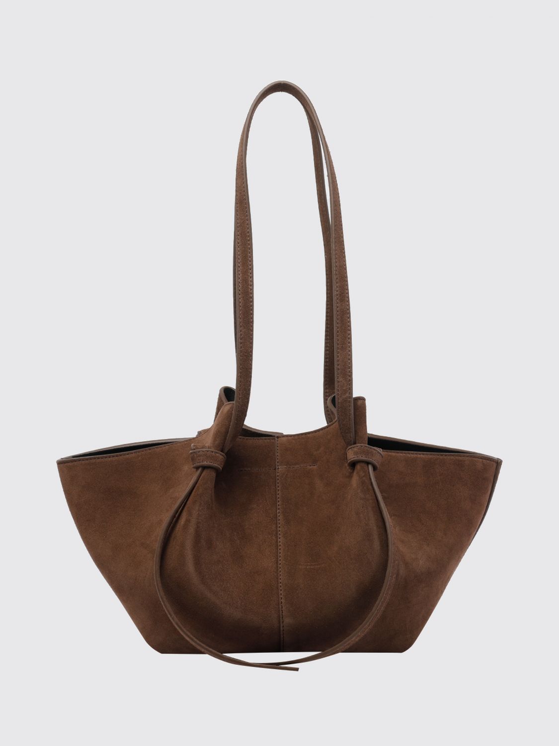 YUZEFI SCHULTERTASCHE: Ausgestellte Mochi Schultertasche Yuzefi aus Kalbswildleder, Braun - Img 2