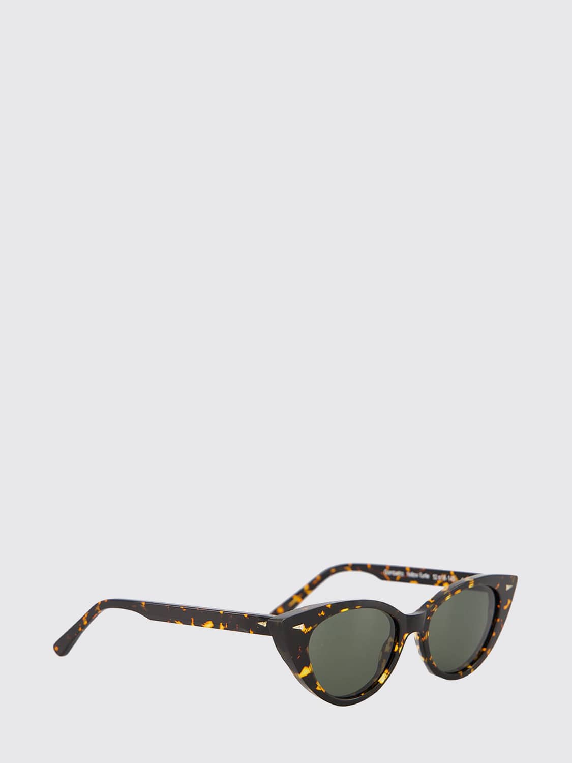 AHLEM SUNGLASSES: Gambetta Cat-Eye Tortoiseshell Acetate Sunglasses Ahlem with Gold Details, Yellow - Img 1