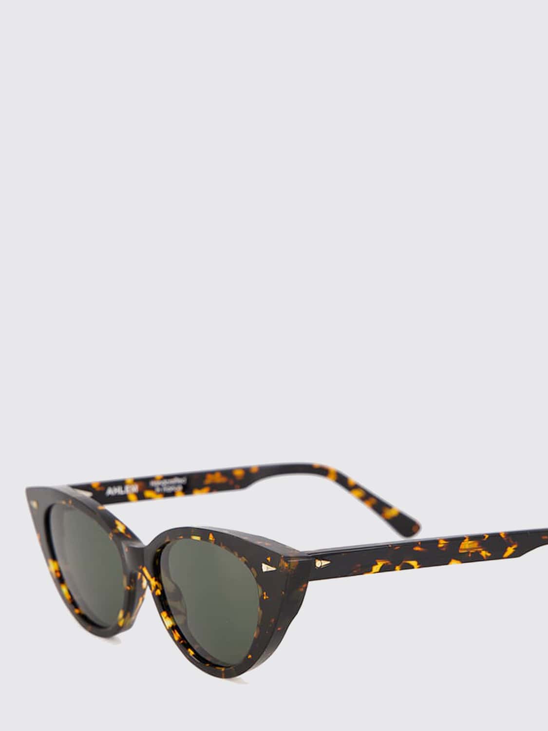 AHLEM SUNGLASSES: Gambetta Cat-Eye Tortoiseshell Acetate Sunglasses Ahlem with Gold Details, Yellow - Img 3