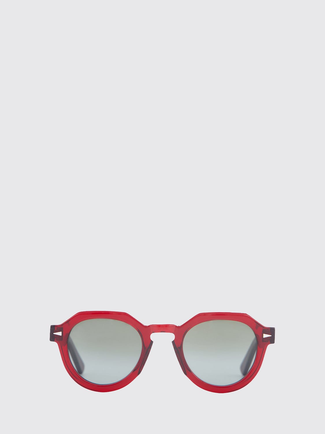 AHLEM SUNGLASSES: Grenelle Rounded Acetate Sunglasses Ahlem with Gradient Lenses, Red - Img 2